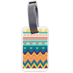Pastel Tribal Design 			luggage Tag (one Side) by LalyLauraFLM