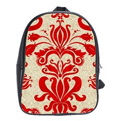 Ruby Red Swirls School Bags(large)  by SalonOfArtDesigns