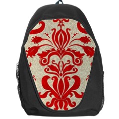 Ruby Red Swirls Backpack Bag by SalonOfArtDesigns
