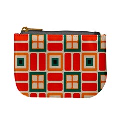 Squares And Rectangles In Retro Colors 	mini Coin Purse by LalyLauraFLM