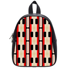 Rectangles And Stripes Pattern 			school Bag (small) by LalyLauraFLM