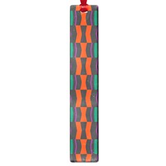 Green Orange Shapes Pattern 			large Book Mark by LalyLauraFLM