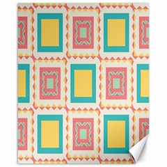 Pastel Squares Pattern 			canvas 16  X 20  by LalyLauraFLM