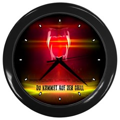 Famous last words - Du kommst auf den Grill Wall Clocks (Black)