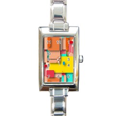 Rounded Rectangles Rectangle Italian Charm Watches by hennigdesign