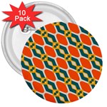 Chains and squares pattern 			3  Button (10 pack) Front
