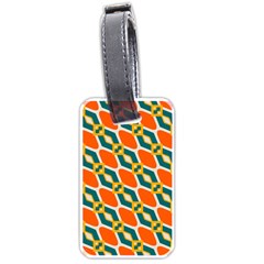 Chains And Squares Pattern 			luggage Tag (one Side) by LalyLauraFLM