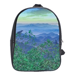 Fantasy Landscape Photo Collage School Bags(large)  by dflcprints