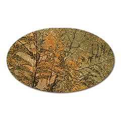 Floral Grunge Oval Magnet by dflcprints