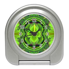 Green Clover Travel Alarm Clocks by Delasel