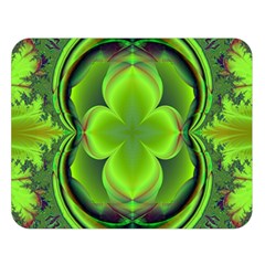 Green Clover Double Sided Flano Blanket (large)  by Delasel