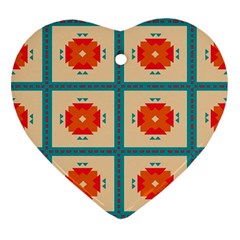 Shapes In Squares Pattern 			ornament (heart)