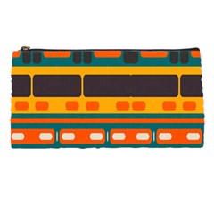 Rectangles In Retro Colors Texture 	pencil Case by LalyLauraFLM