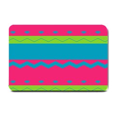 Chevrons And Stripes  			small Doormat by LalyLauraFLM
