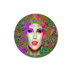Flowers In Your Hair Magnet 3  (round) by icarusismartdesigns