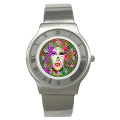 Flowers In Your Hair Stainless Steel Watches by icarusismartdesigns