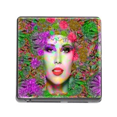 Flowers In Your Hair Memory Card Reader (square) by icarusismartdesigns