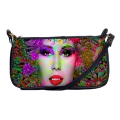 Flowers In Your Hair Shoulder Clutch Bags by icarusismartdesigns