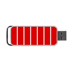 White and Red Stripes Portable USB Flash (Two Sides)