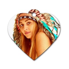 Indian 27 Dog Tag Heart (two Sides) by indianwarrior