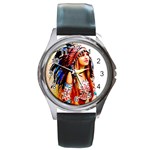 Indian 22 Round Metal Watch Front