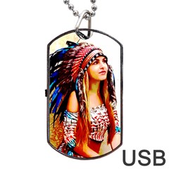 Indian 22 Dog Tag Usb Flash (two Sides)  by indianwarrior