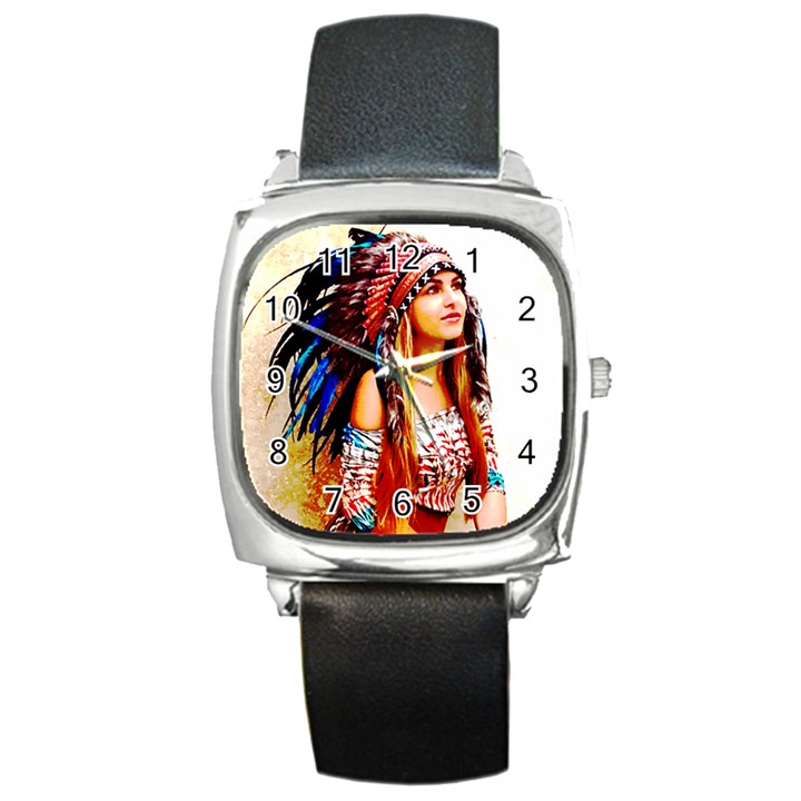 Indian 22 Square Metal Watch