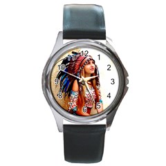 Indian 21 Round Metal Watch by indianwarrior