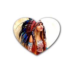 Indian 21 Rubber Coaster (heart)  by indianwarrior
