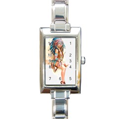 Indian 17 Rectangle Italian Charm Watch by indianwarrior