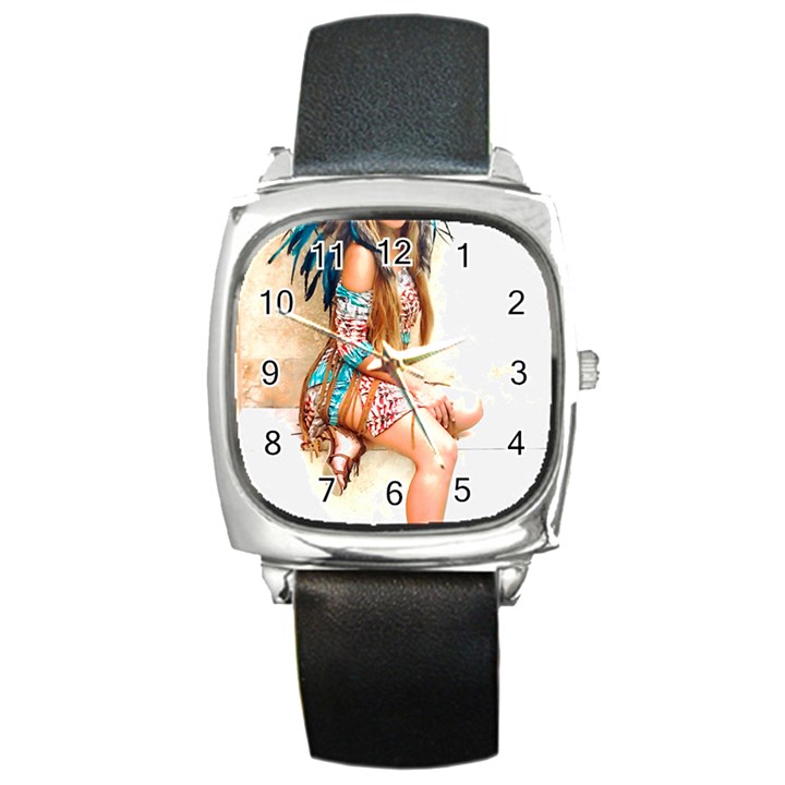 Indian 17 Square Metal Watch