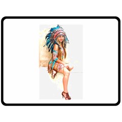 Indian 17 Double Sided Fleece Blanket (large)  by indianwarrior