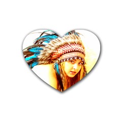 Indian 12 Rubber Coaster (heart)  by indianwarrior