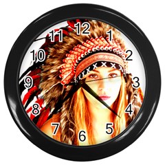 Indian 3 Wall Clocks (black) by indianwarrior