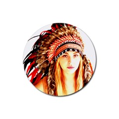 Indian 3 Rubber Round Coaster (4 Pack) 