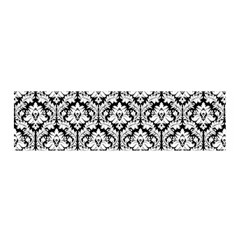 White On Black Damask Satin Scarf (oblong) by Zandiepants