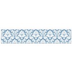 White On Light Blue Damask Flano Scarf (Small) Back