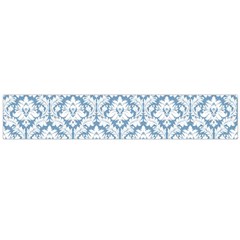 White On Light Blue Damask Flano Scarf (large) by Zandiepants