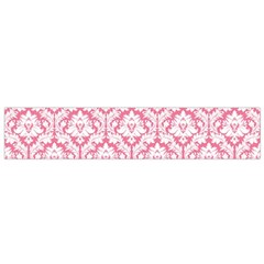 White On Soft Pink Damask Flano Scarf (small) by Zandiepants