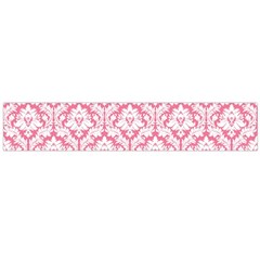 White On Soft Pink Damask Flano Scarf (large) by Zandiepants