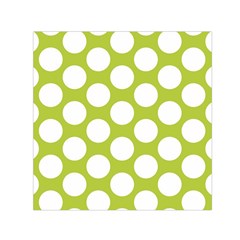 Spring Green Polkadot Small Satin Scarf (Square)