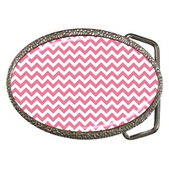 Pink And White Zigzag Belt Buckles by Zandiepants