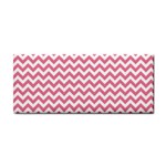 Pink And White Zigzag Hand Towel Front