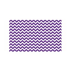 Purple And White Zigzag Pattern Satin Wrap by Zandiepants