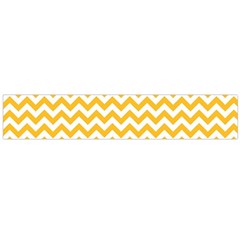 Sunny Yellow And White Zigzag Pattern Flano Scarf (Large)