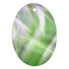 Green and Purple Fog Oval Ornament (Two Sides)