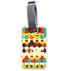 Shapes In Retro Colors 			luggage Tag (one Side)