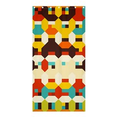 Shapes In Retro Colors 	shower Curtain 36  X 72  by LalyLauraFLM