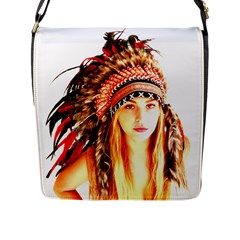 Indian 3 Flap Messenger Bag (l)  by indianwarrior