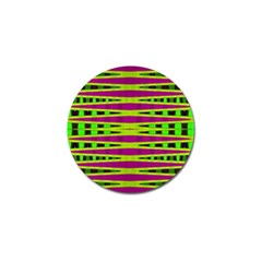 Bright Green Pink Geometric Golf Ball Marker